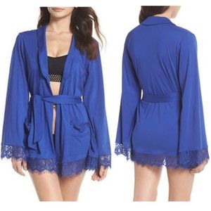 Free People Sweetest Thing Robe in Bright Indigo